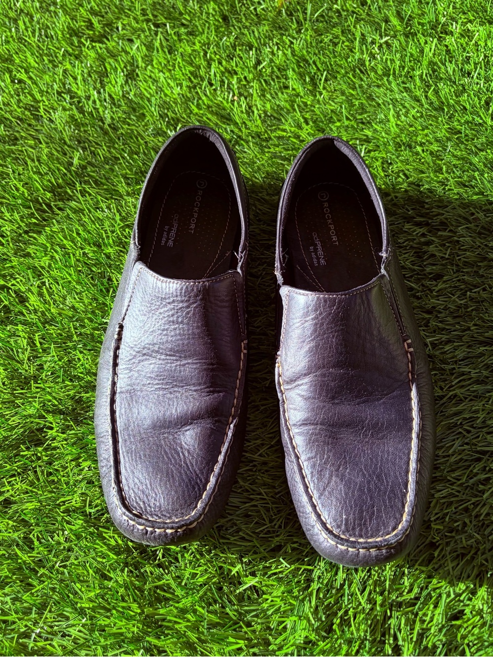 Rockport Men’s Black Leather Slip-On Loafers 10.5